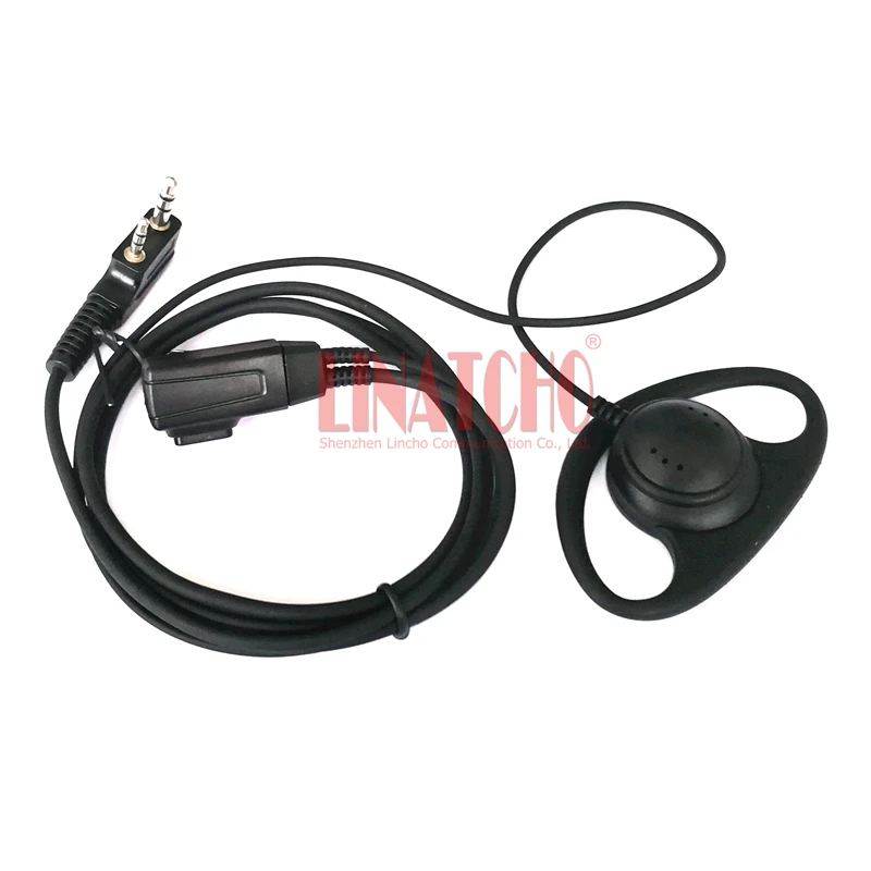10 pcs D-shape two way radio headset walkie talkie professional earphone PTT mic universal K-Type for most radio