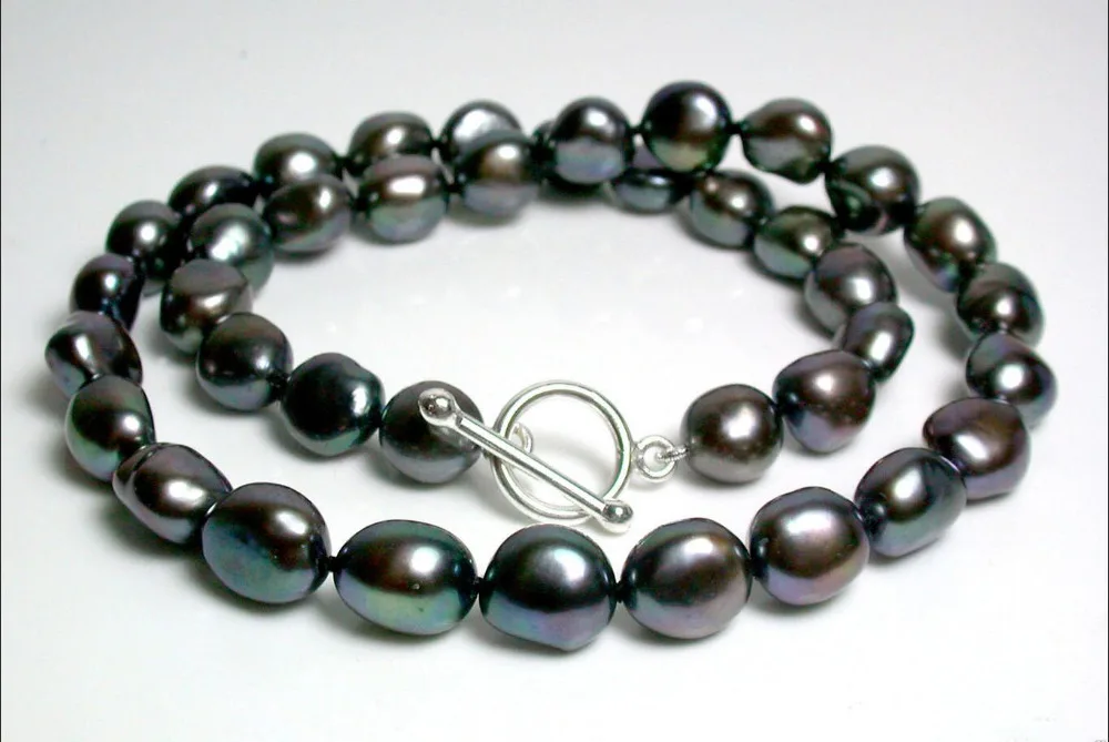 Hot sale new Style &gt&gt&gt&gt&gt10-11mm AAA baroque black freshwater pearl necklace | Украшения и аксессуары