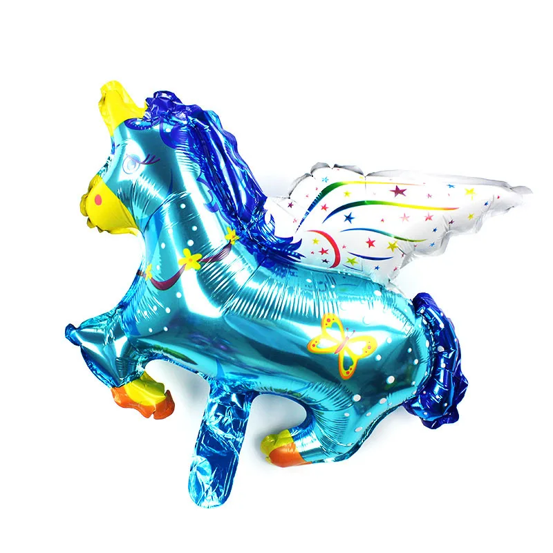 Mini Blue Fly Horse STARLZMU 6 шт. 16 дюймов воздушные шарики в виде животных с днем рождения океан рыба Фольга шар День Рождения украшения Дети 1-й День рождения globos - Цвет: Mini Blue Fly Horse