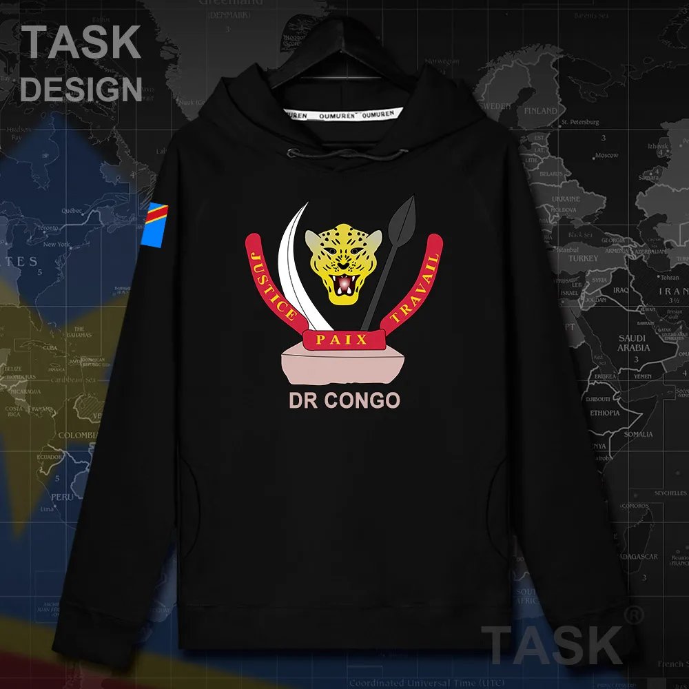 DR Конго треска ДРК DROC конголезская мужская толстовка с капюшоном пуловеры пальто