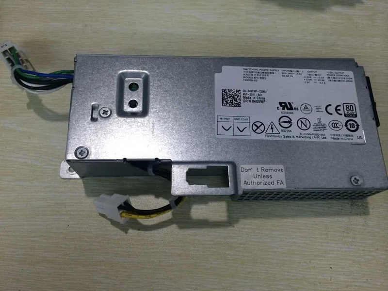Оригинальный 06YWW7 04GVWP для Optiplex 7010 9010 9020 780 790 990 USFF 200 Вт импульсный источник питания