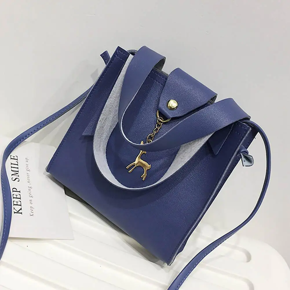 Женская сумка Кроссбоди PinShang однотонная косая из искусственной кожи с