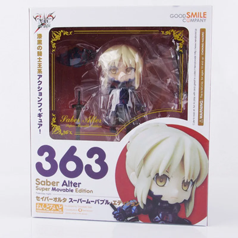 Японский Аниме Фигурки Симпатичные Nendoroid Fate Stay Night Black Сабер Модель Игрушки 10 СМ