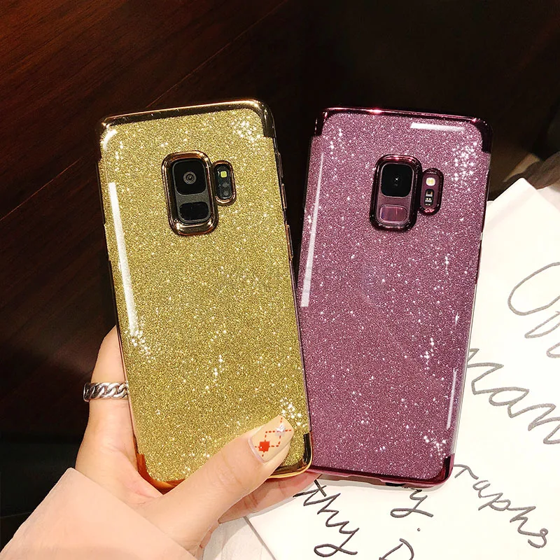 Покрытие блеск Чехол для samsung Galaxy A7 A750 S9 S8 J4 J6 A6 плюс A8 S6 S7 Edge Note 9 8 A5 A7 J7 Prime J5 чехол