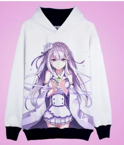 Re:Zero kara Hajimeru Isekai Seikatsu Twins Ram Rem Maid Косплей Костюм пуловер Толстовка пальто|pullover