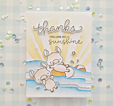 TPP Swimming Piglet Clear rubber stamps/kids clear stamps and dies for scrapbooking/card making/children stamp