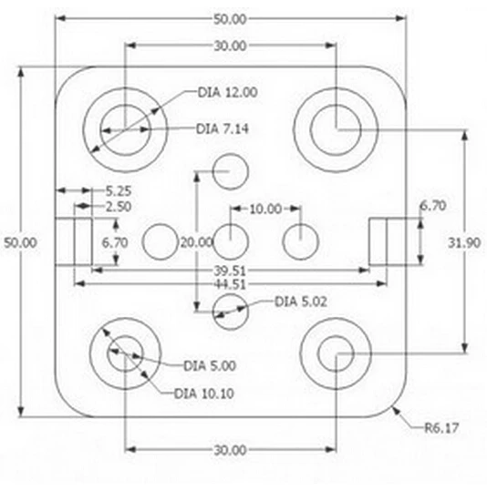 Fussor 3 D принтер для резьбы по металлу запчасти станков с ЧПУ микро V пластина Мини