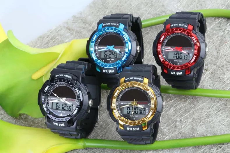 SANDA водонепроницаемые мужские и женские спортивные анти-сейсмические наручные