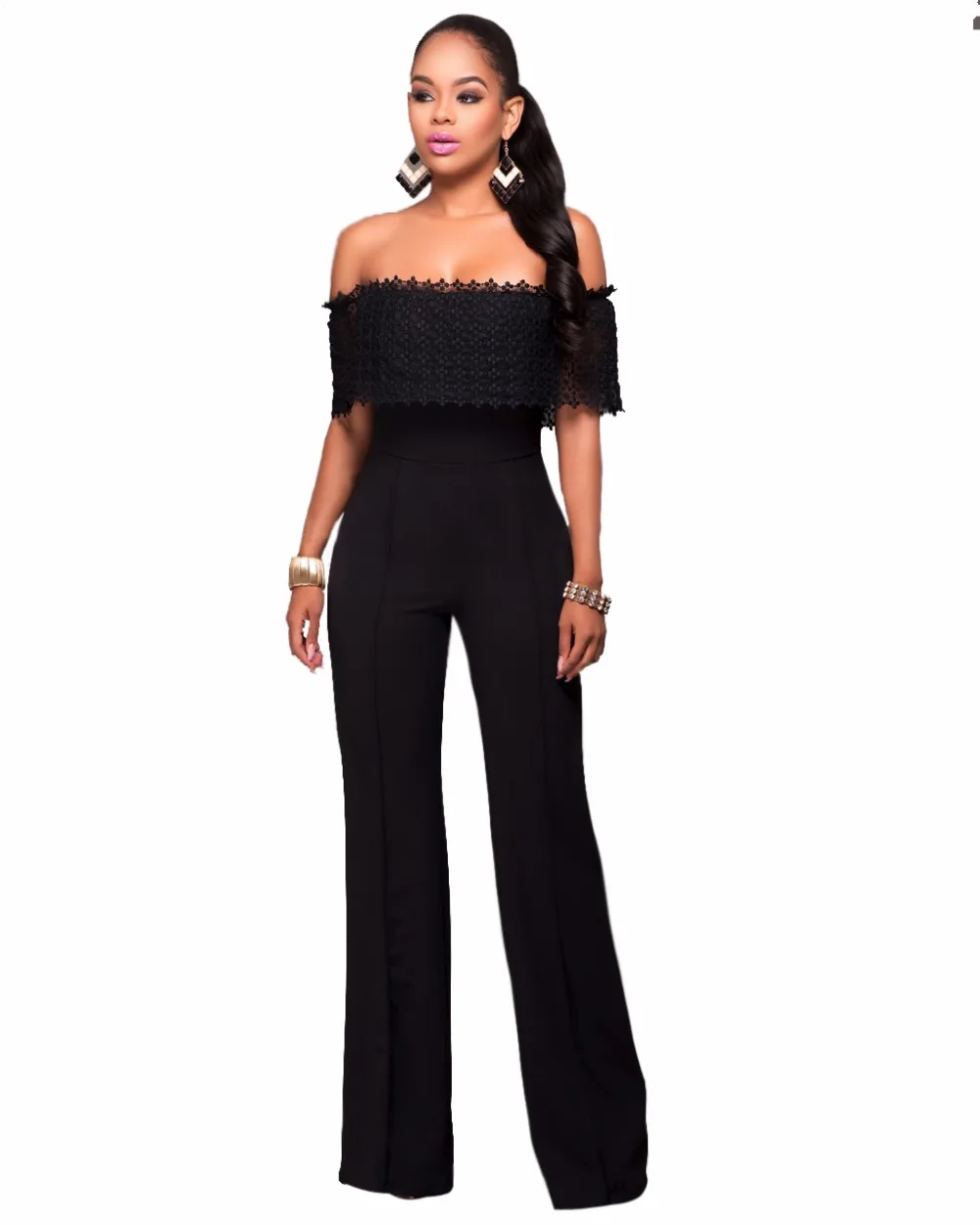 Женский комбинезон облегающий с открытой спинкой открытыми плечами для