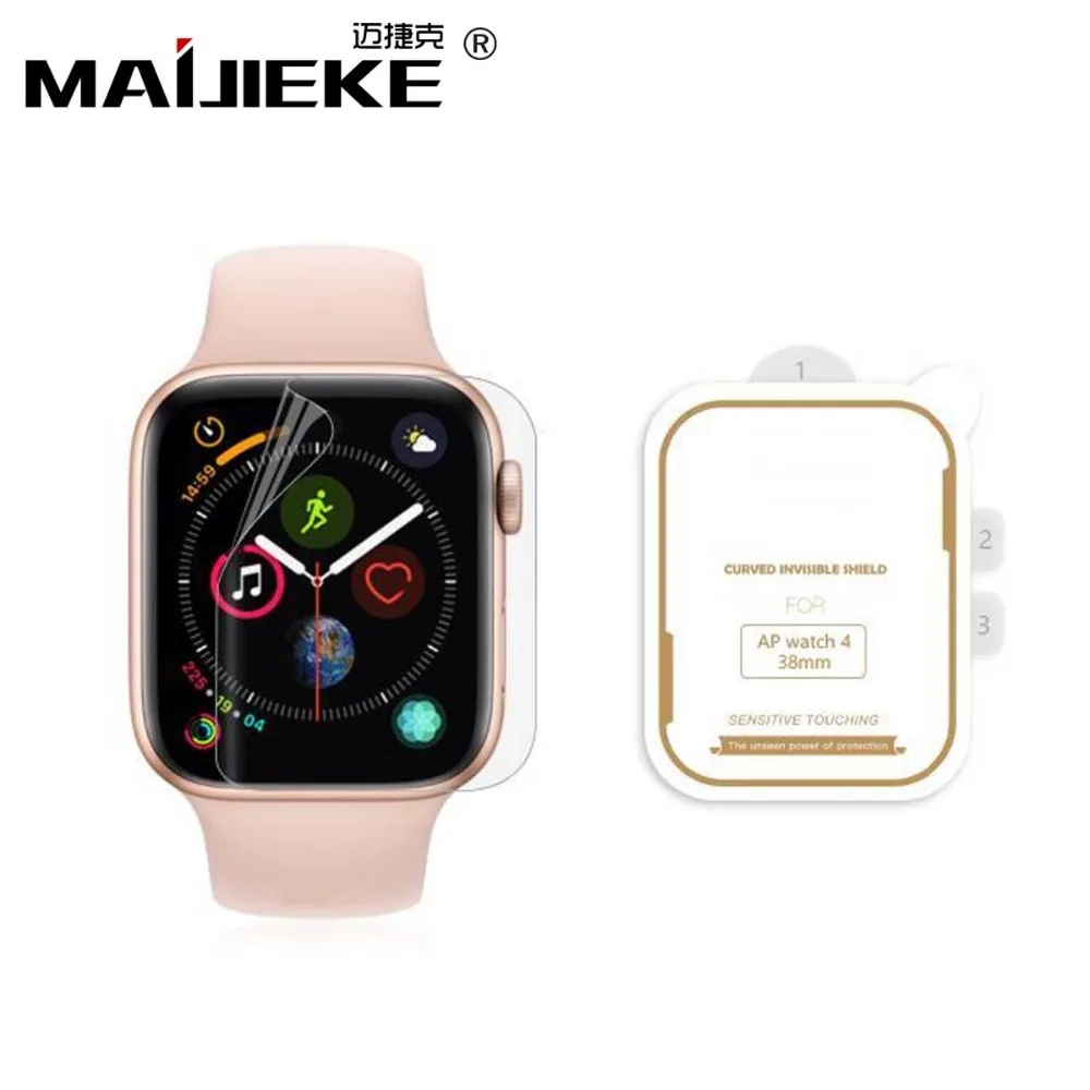 3D изогнутые полное покрытие Nano пленка для Apple Watch 3 2 1 4 38 мм 42 40 44 серии защитная из