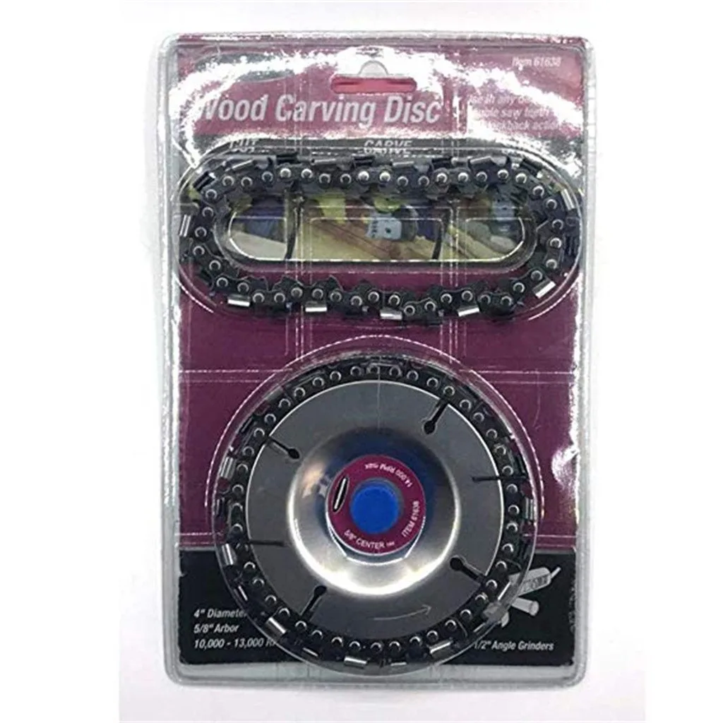 

Grinder Chain Disc 4 Inch Wood Carving Disc For 100/115mm Angle Grinder 22 Tooth d90525