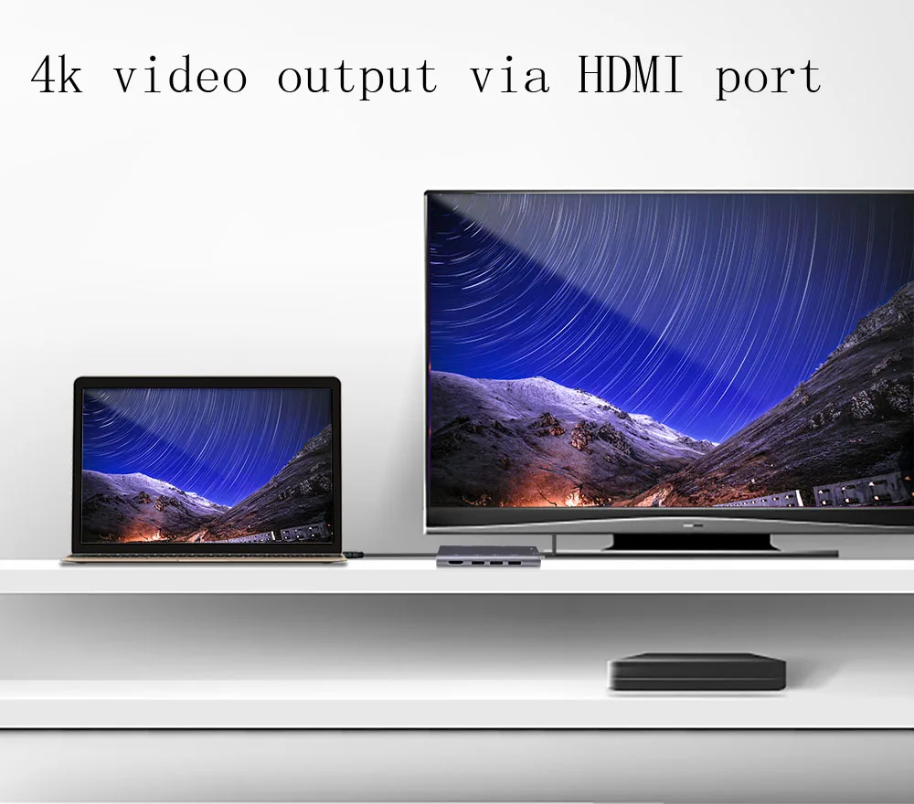 USB C к HDMI Gigabit Ethernet адаптер для MacBook Pro/Air 2018 HP Dell Lenovo Thinkpad Sureface Book 2 Acer ноутбук док