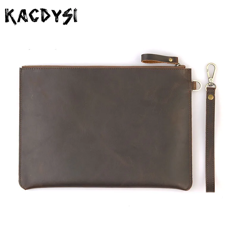 KACDYSI ручная работа коровья кожа мужские сумки для ноутбука винтажная тонкая