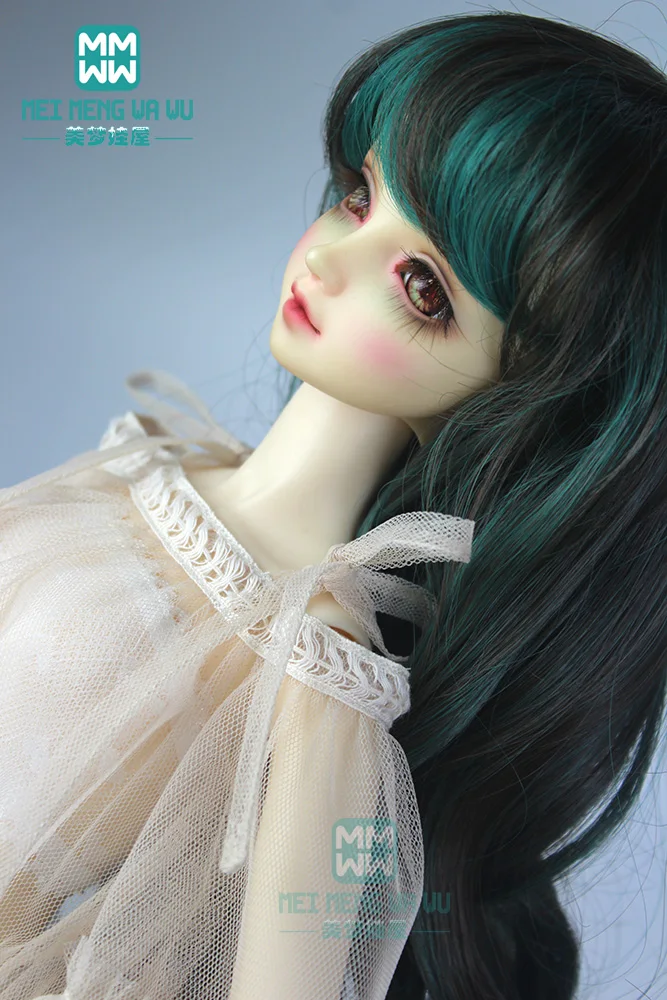 Парик для кукол 1/3 1/4 1/6 BJD/Аксессуары SD подходящие длинные куклы Wavey волосы черного