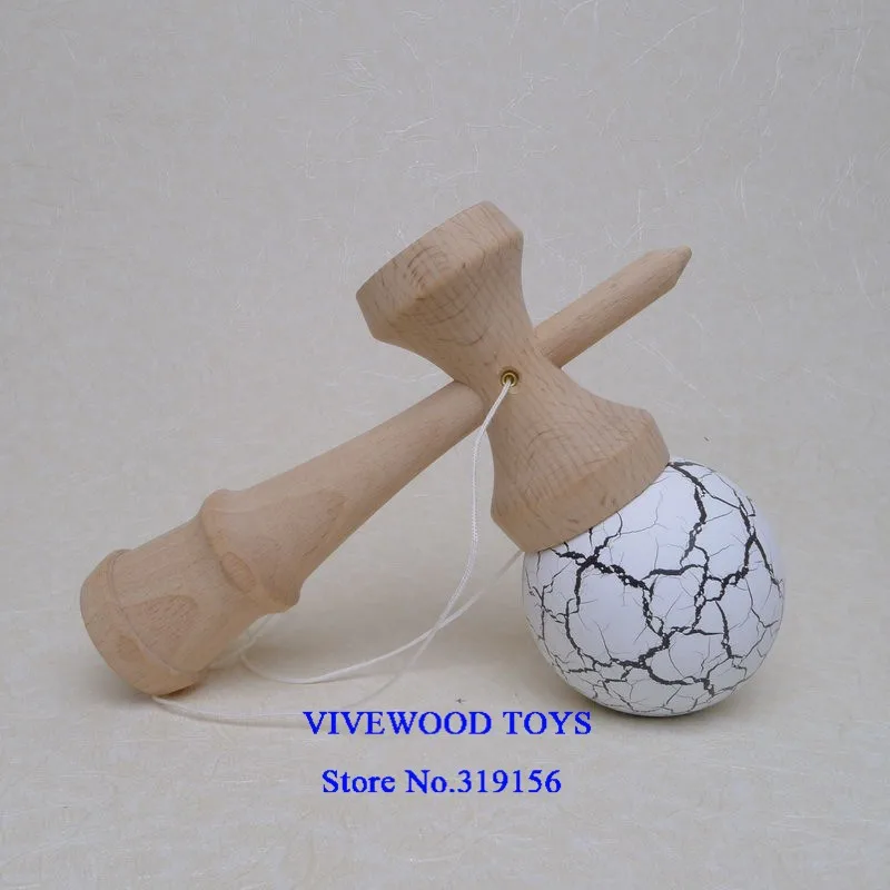 Дешевый бук Kendama для детей, изготовлен из натурального бука, кракле Kendama, металлические заклепки Ken с трещины краски Tama, жонглирование мяч