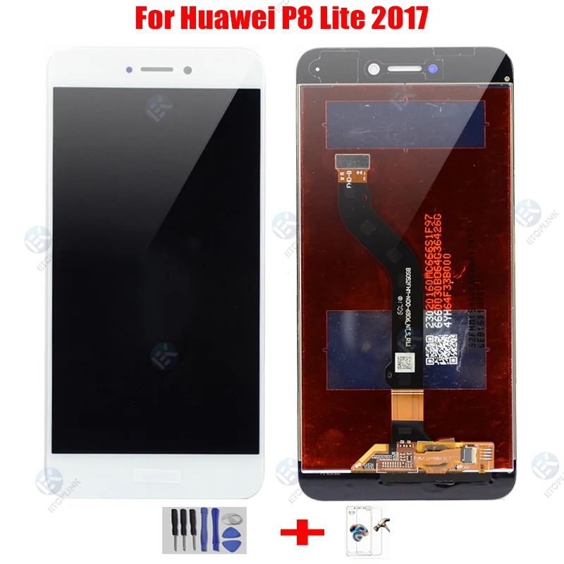 Для Huawei Display P8 Lite 2017 Pra La1 LCD сенсорный экран стеклянная стяжка для HUAWEI Lcd с рамкой PRA