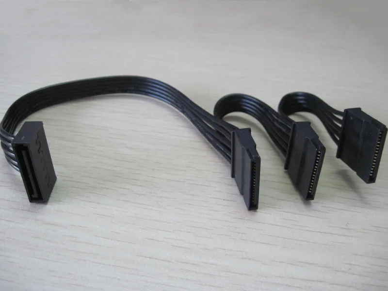 ПК сервер компьютер жесткий диск 15Pin SATA 1 штекер до 3 Женский сплиттер мощность
