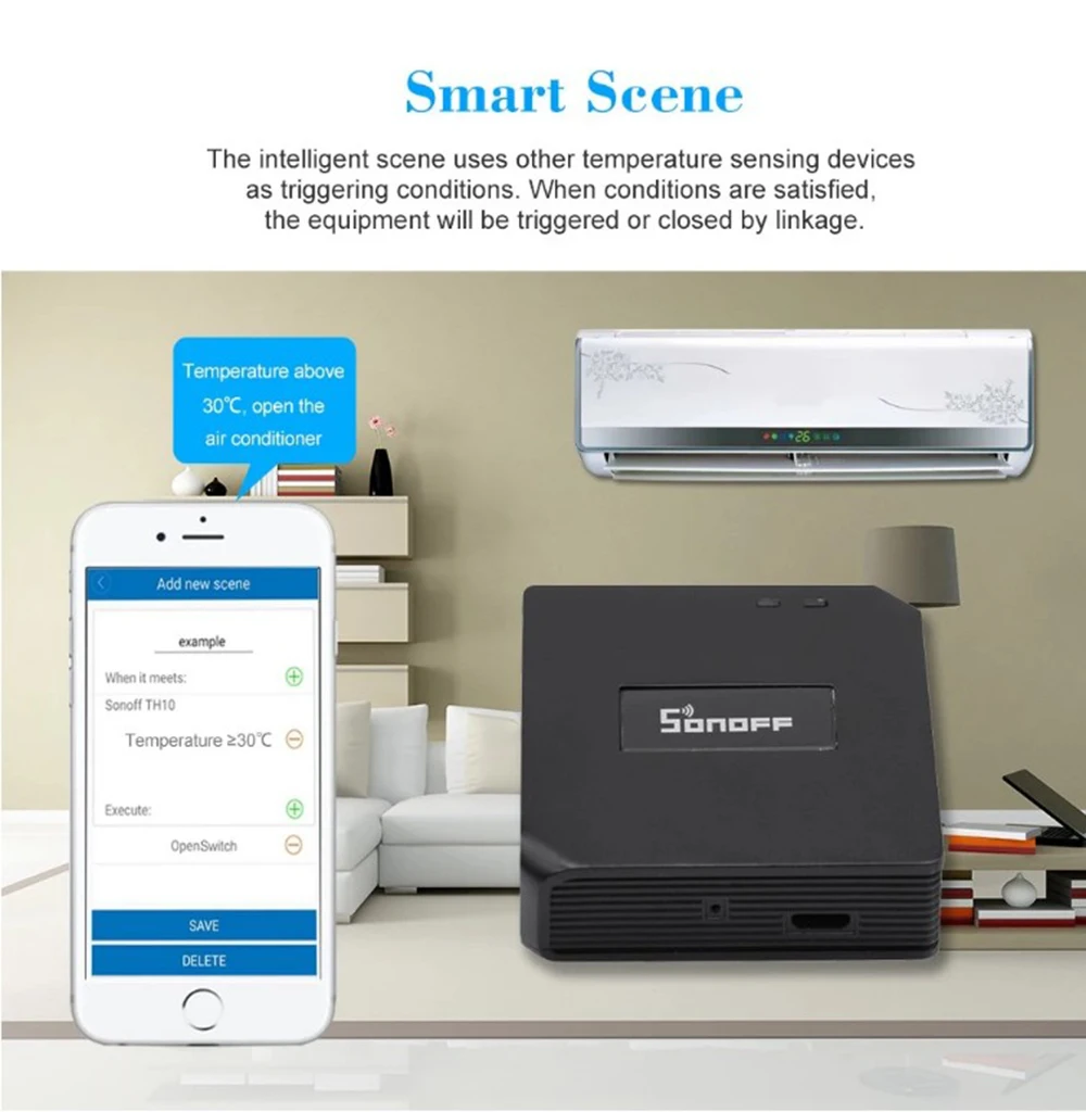 SONOFF умный дом Комплект беспроводной WiFi Температура Влажность 4CH умный переключатель человеческого тела датчик движения пульт дистанционного управления Замена