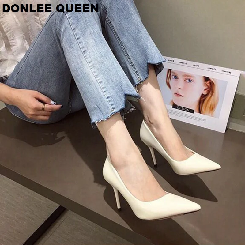 DONLEE QUEEN Female Women Pumps Sexy High Thin Heel Pointed Toe Shallow Shoes For Party Wedding Shoe Lady Pumps zapatos de mujer