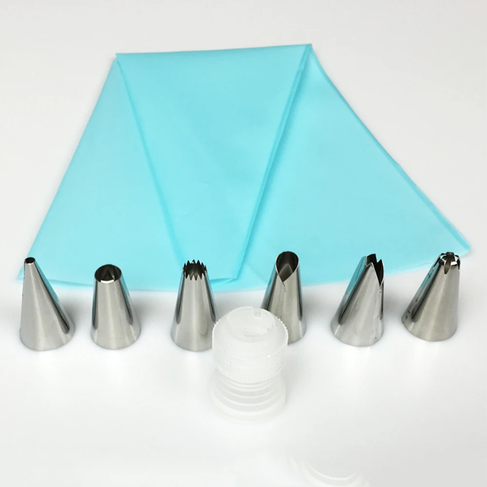 Один пакет силиконовой обледенения трубопровода Крем кондитерский мешок с 6