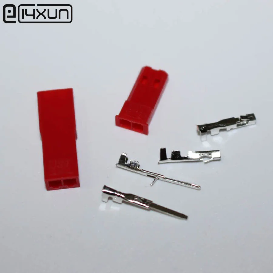 10 комплектов штекерных разъемов JST 2-контактный штекер и Обжимные детали для