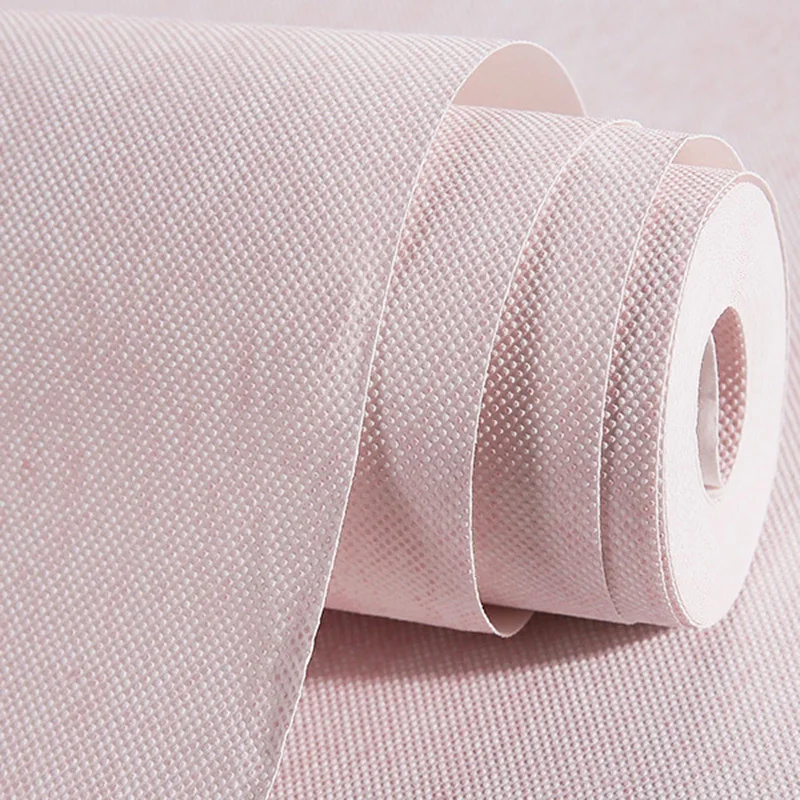 

popular model 3d texture non-woven round mesh fine Plain colour wallpaper bedroom high-end home decoration