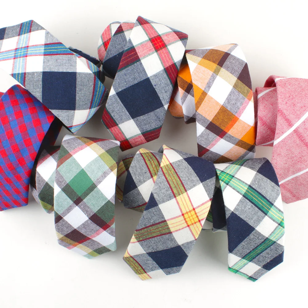 

Formal Cotton Plaid Jacquard Neckties for Men Neckwear Tie for Wedding Party