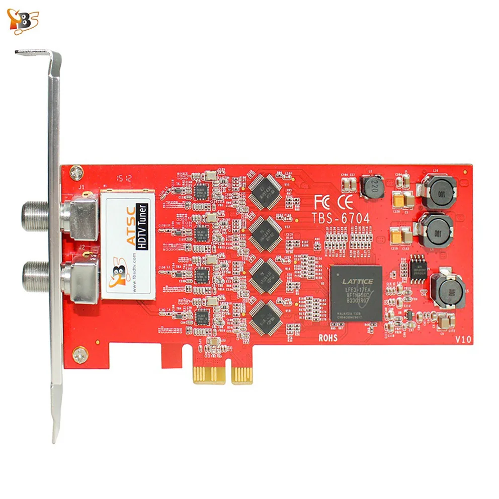TBS6704 четырехъядерный тюнер ATSC/карта QAM PCIe|Спутниковое ТВ| |