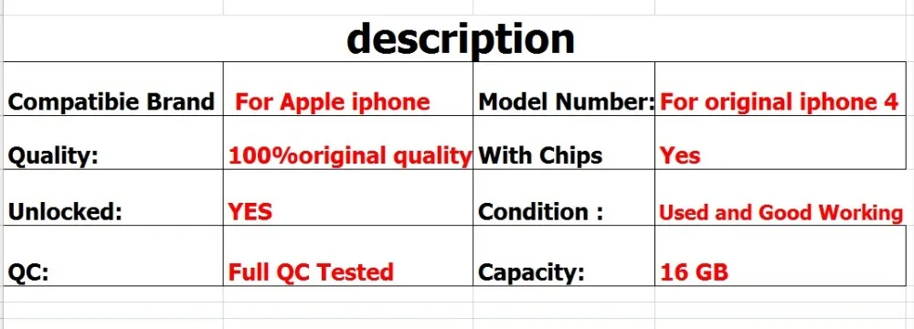 100% оригинальная материнская плата для iPhone 4 16 Гб разблокированная хорошо