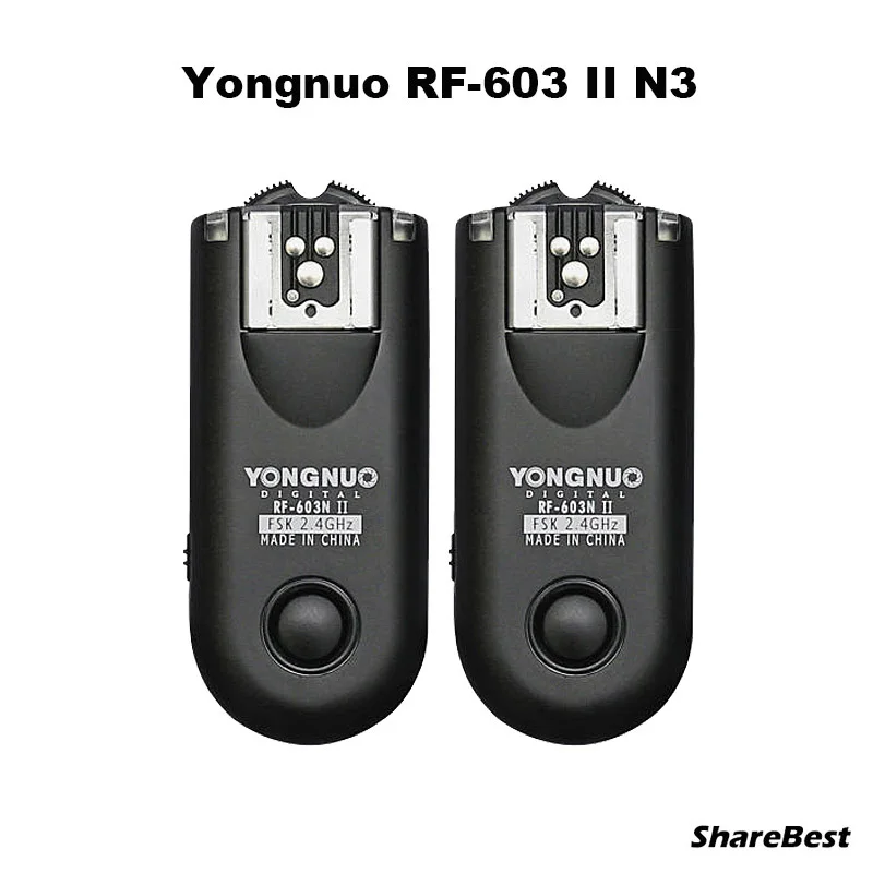 Yongnuo 2 трансивера для Nikon D600 D610 D90 D5000 D5100 D3100 D3200 D7000 3 RF603 II RF 603 Flash Trigger|for nikon|yongnuo rf-603