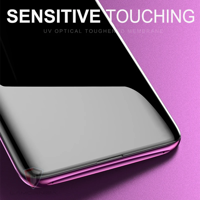 Нано протектор экрана с жидкостью для Samsung Galaxy S10 Plus закаленное стекло полное УФ S9
