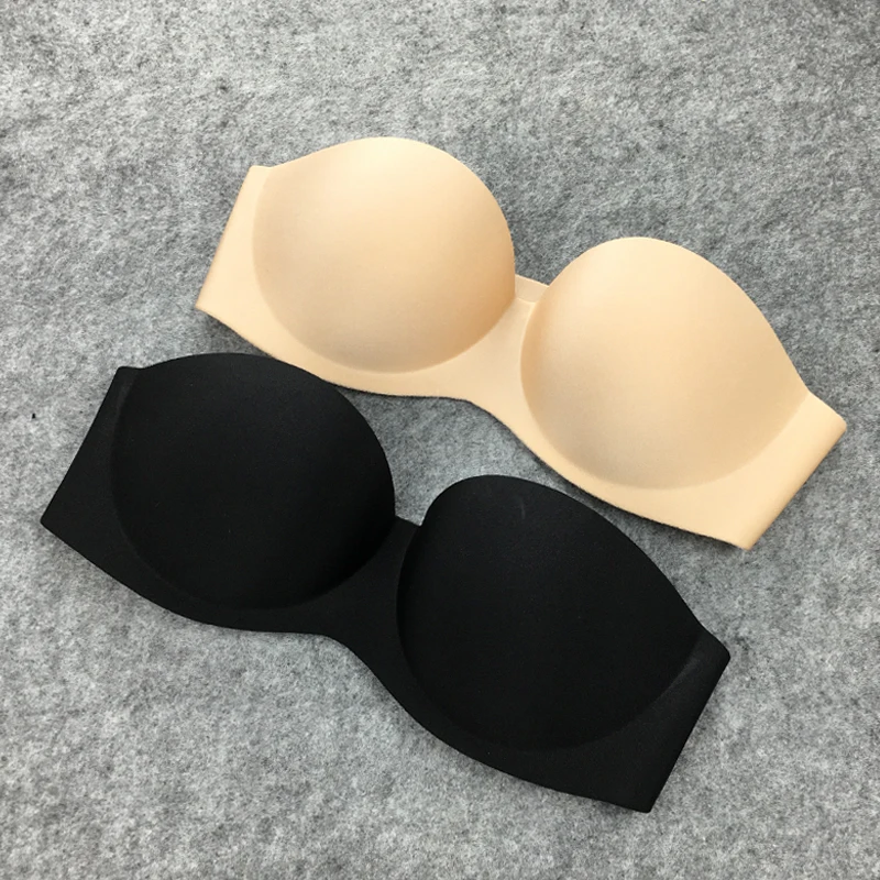 Женский бюстгальтер без бретелек с чашками пуш ап|push up bra seamless|wedding dress brawedding |