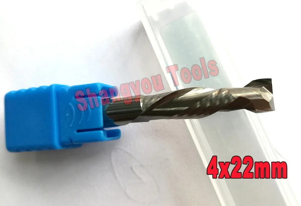 

D4X22mm UP & DOWN end mills Two Flutes Spiral Carbide Cutters for CNC Router, Compression Wood End Mill Cutter Bits