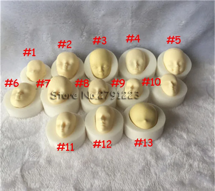 13 шт. силиконовые формы для торта в форме лица|face mold|face dollface set |