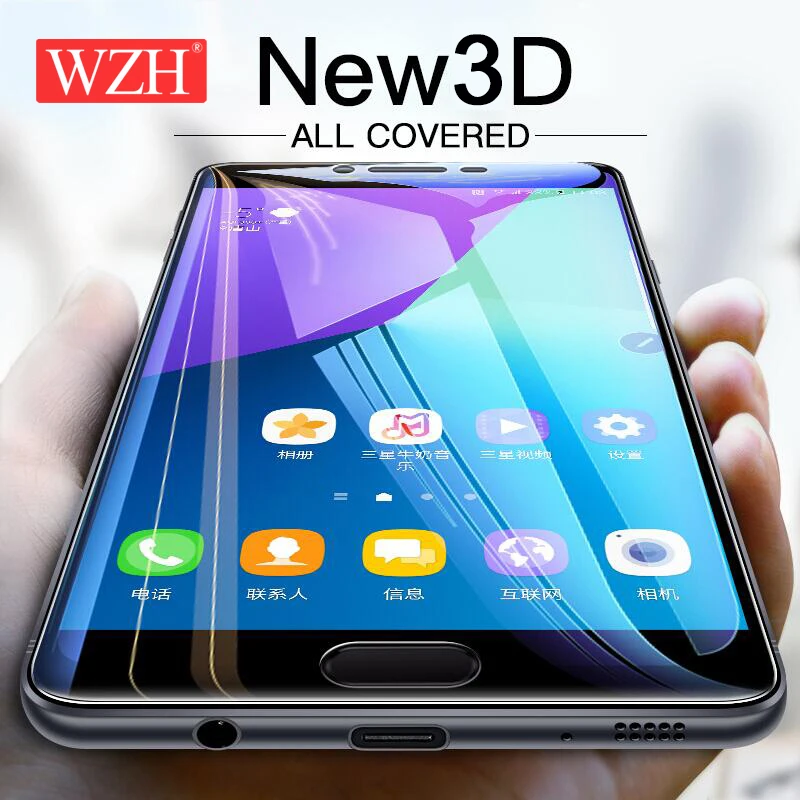 9H 3D закаленное стекло для Samsung Galaxy A3 A5 A7 2016 2017 Защитная пленка экрана A8 Plus 2018