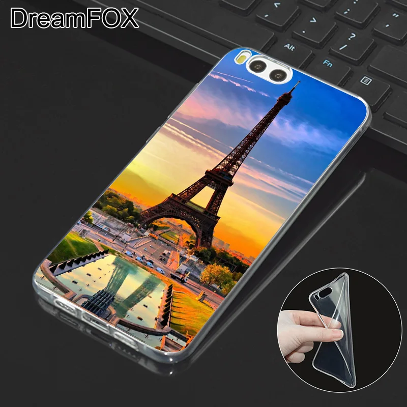 DREAMFOX L388 с Эйфелевой башней Мягкий ТПУ силиконовый чехол для Xiaomi Mi Note 2 3 4 5 6 8 SE M5 4C 4S