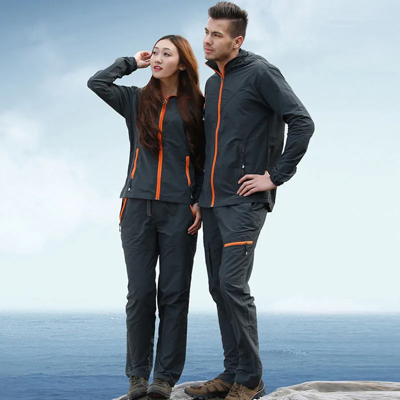 Быстросохнущая дышащая куртка для мужчин и женщин спортивные штаны Путешествий