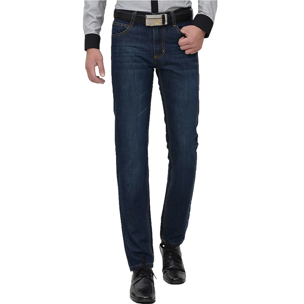 2016 мужская дизайнер джинсы ретро хлопок Тонкий Прямой молодой бизнес случайные |