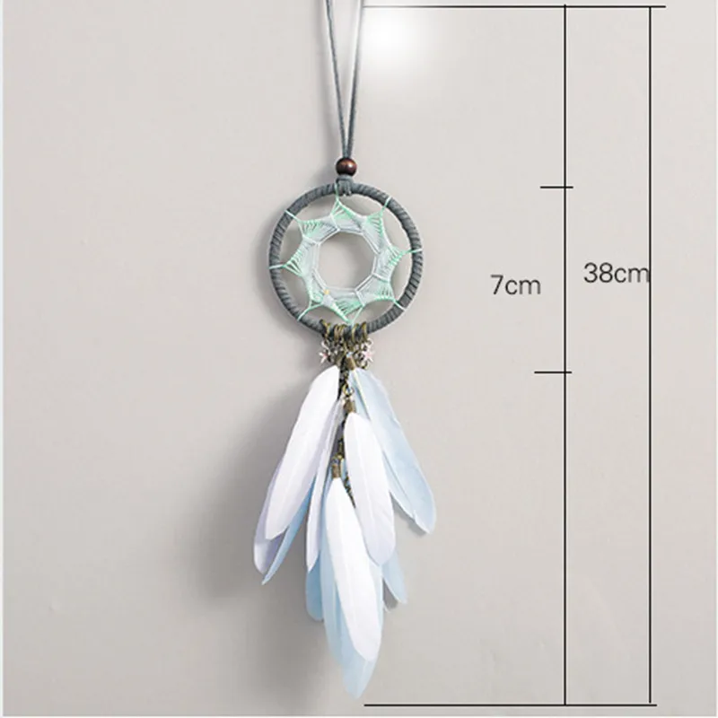 Скандинавский розовый Ловец снов мини-автомобиль Ловец снов брелок для ключей в виде Ловца снов украшение детской комнаты подарок для женщин и мужчин - Цвет: D7401