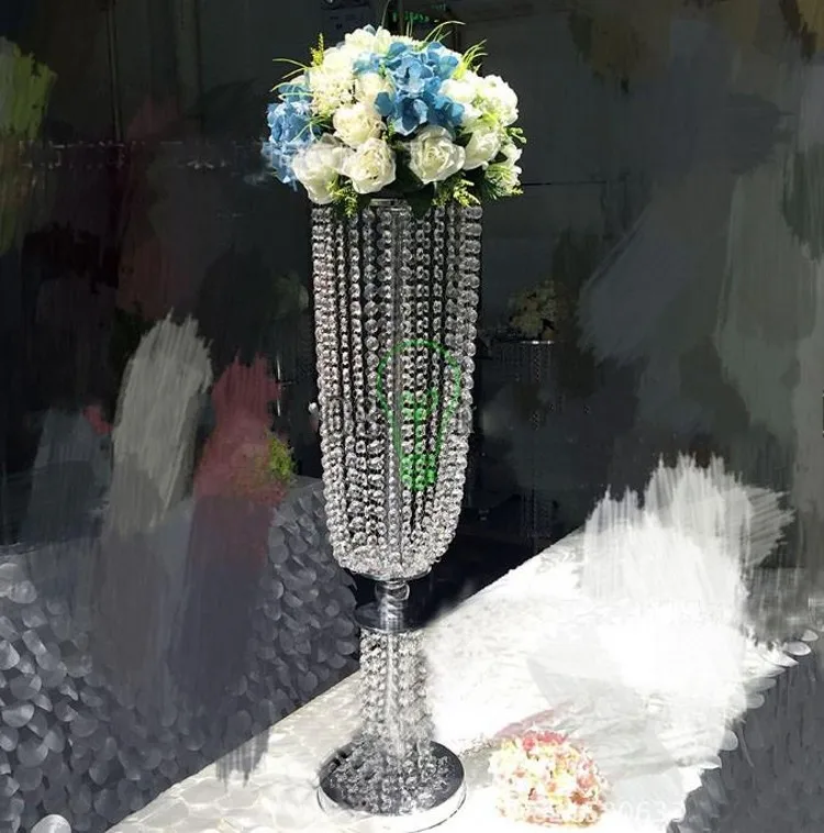 

80cm(31") tall crystal wedding road lead props table certerpieces event party decoration gold silver color