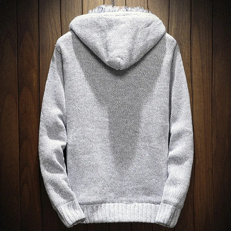 LASPERAL Мужская Осенняя мода бренд плюс бархат утолщение с капюшоном трикотажная