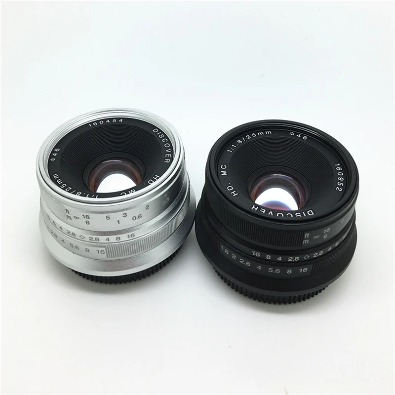 Ручная Фокусирующая линза для Sony NEX Черная/Серебристая 25 мм F/1 8 HD MC широкоугольная