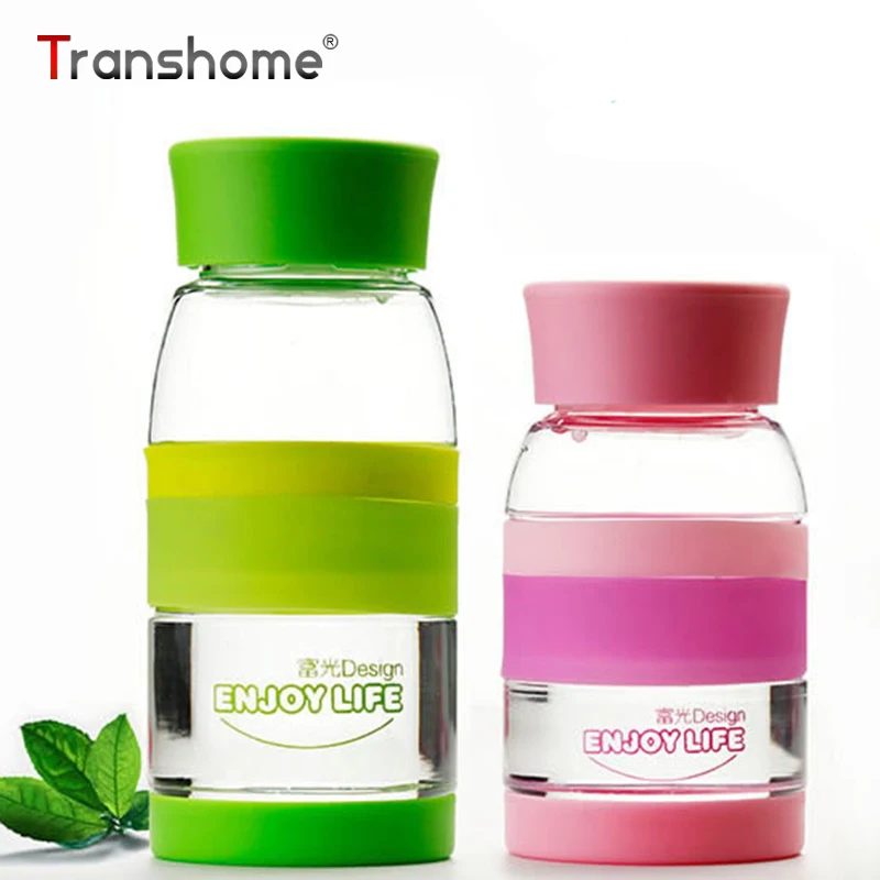 Портативная пластиковая бутылка для воды Transhome карамельные цвета занятий
