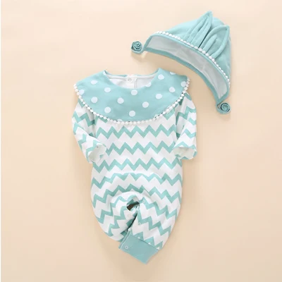 green romper1 Одежда для новорожденных комбинезон унисекс комплект для девочек от 0 до 3 месяцев Лето Осень Мода хлопок детская одежда 1 год подарок на день рождения - Цвет: green romper1