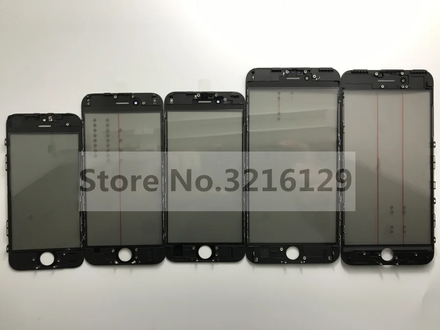 

10pcs Original Cold Press OEM Outer Glass with Middle Frame Bezel+OCA+Polarizer For iPhone 6/6S/7/8 plus Pre-Assembled Parts