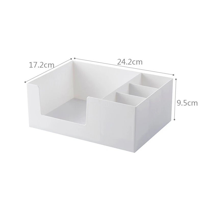 White Upper layer MICCK двухслойный Настольный органайзер для макияжа, Женский Ящик для хранения косметики, шкатулка для хранения косметики, губная помада, органайзер для ванной комнаты - Цвет: White Upper layer
