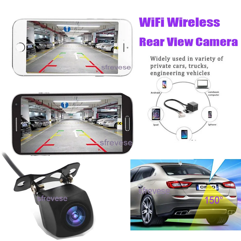 Беспроводная wifi мини Автомобильная задняя камера заднего вида Dash Cam Звездный тахограф ночного видения для iPhone и Android ios