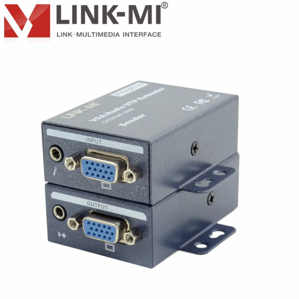 LINK MI LM 101TRS высокое качество Адаптивная 100 м по CAT5/5e/6 кабель VGA удлинитель 3 5 мм