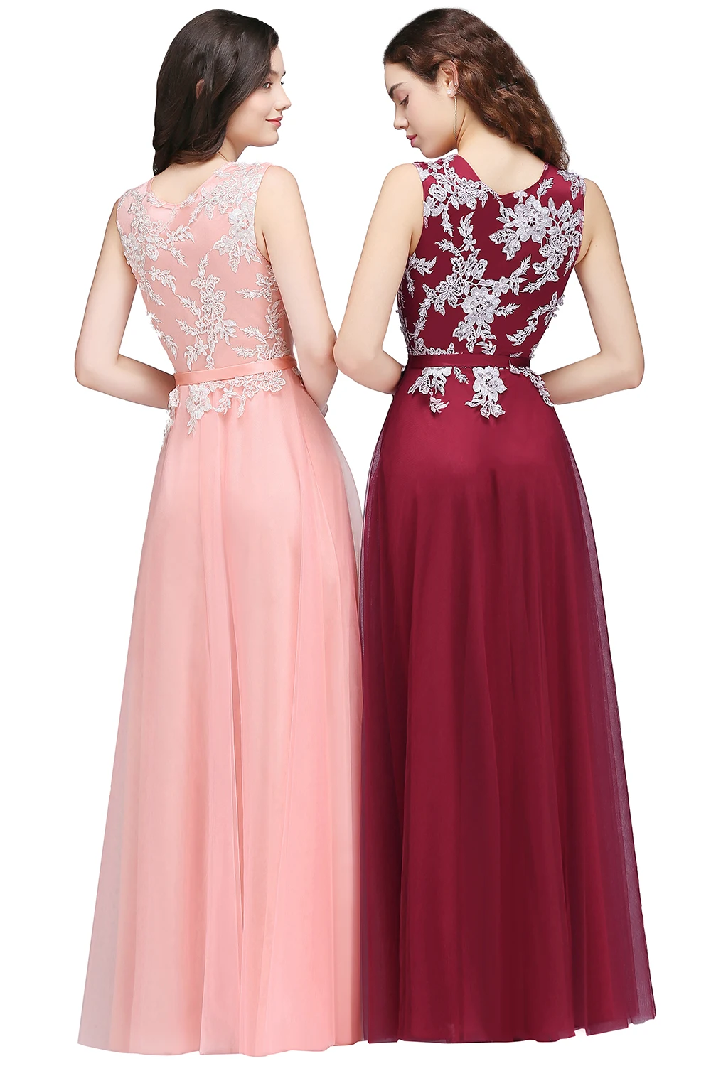 Robe demoiselle d'honneur бордовое розовое мятно-зеленое платье подружки невесты длинное платье подружки невесты свадебное торжественное платье Дешевое