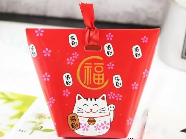 С изображением из мультфильма Lucky Cat Новогоднее украшение праздник весны свадьба